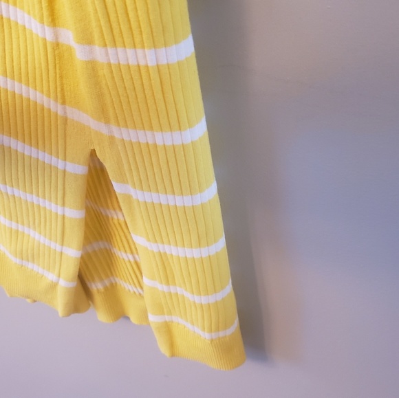 NWT Banana Republic Yellow Striped Knit Dress - Picture 6 of 7